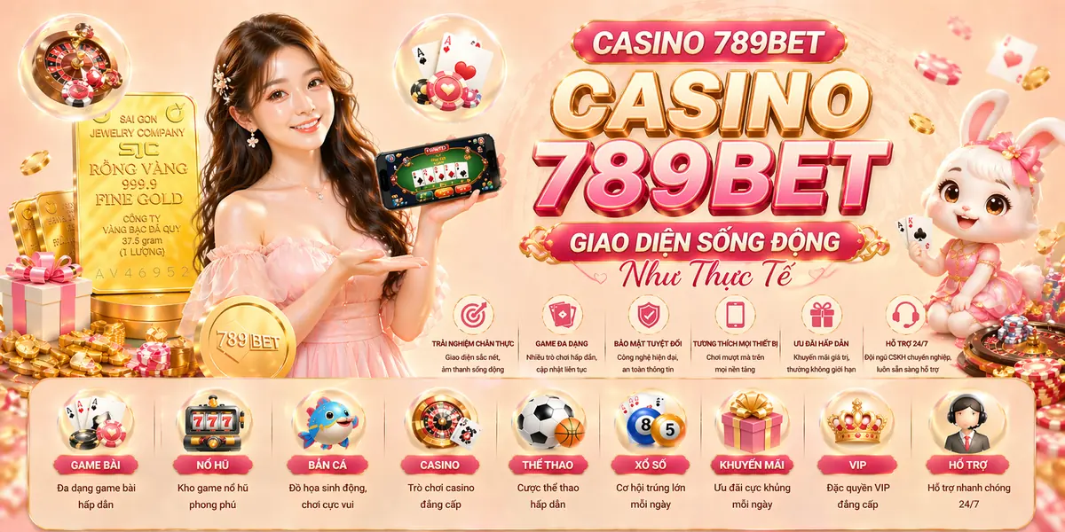 Casino 789bet giao diện sống động như thực tế